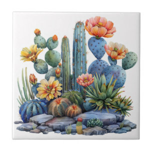 Azulejo Cactus y suculentos