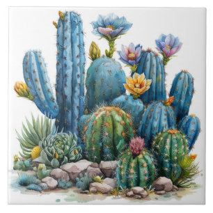 Azulejo Cactus y suculentos