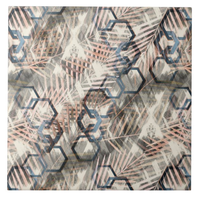 Azulejo Cadenas de hojas de palma. (Frente)