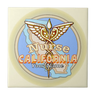 Azulejo Caduceo de Enfermera de California 