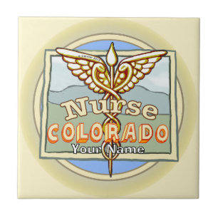 Azulejo Caduceo de Enfermera de Colorado