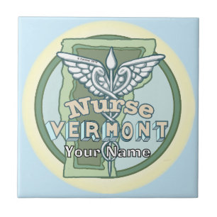Azulejo Caduceo de Enfermera de Vermont