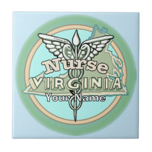 Azulejo Caduceo de Enfermera de Virginia