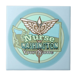 Azulejo Caduceo de Enfermera de Washington