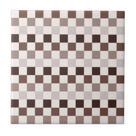 Azulejo Cafe Au Lait checkerboard pattern