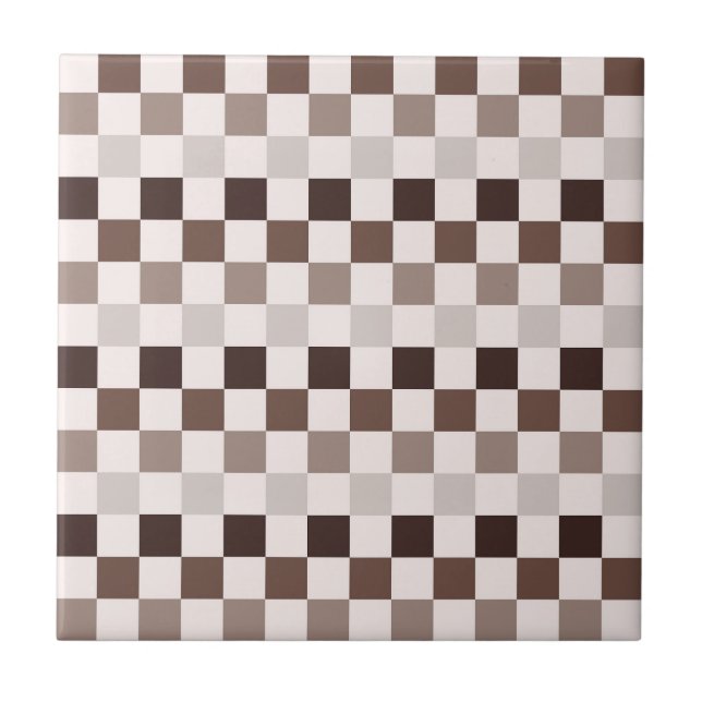 Azulejo Cafe Au Lait checkerboard pattern (Frente)
