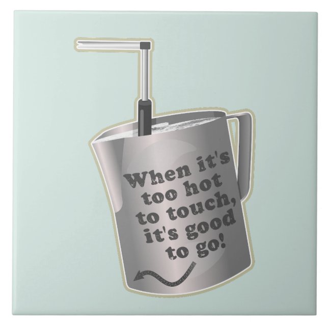 Azulejo Café Barista leche leche caliente jugo (Frente)