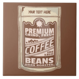 Azulejo Café poster de café premium frijol café Barista
