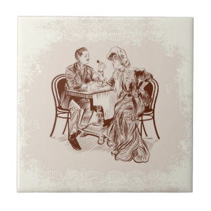 Azulejo café y amor