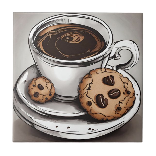 Azulejo Café y cookies (Frente)