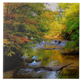 Azulejo Caída de otoño en el sol de la mañana