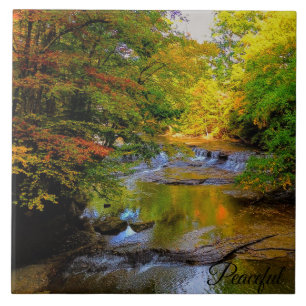 Azulejo Caída de otoño en el sol de la mañana