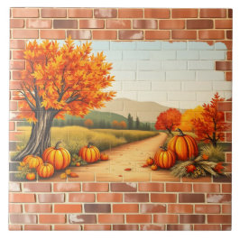 Azulejo Caída Hermosa y Moderna Acción de Gracias Feliz