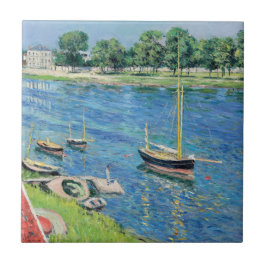 Azulejo Caillebotte - Sena en Argenteuil, Barcos de ancla
