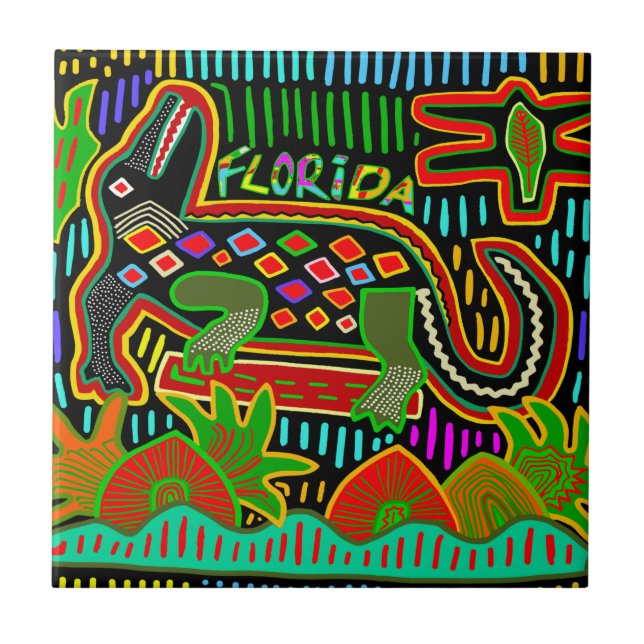 Azulejo Caimán de Florida (Frente)