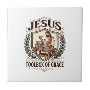 Azulejo Caja De Herramientas De Gracia De Jesús Caja De He