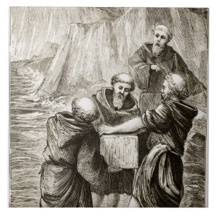 Azulejo Caja del St. Brigit, 'del Trias Thaumaturga, o