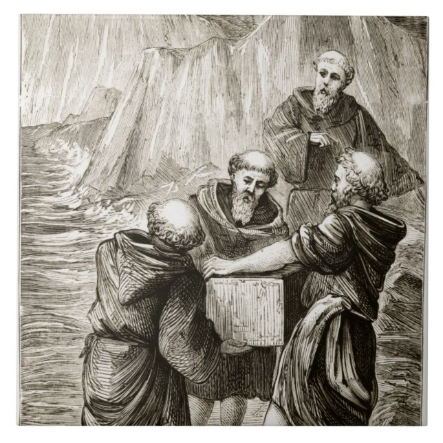 Azulejo Caja del St. Brigit, 'del Trias Thaumaturga, o (Frente)