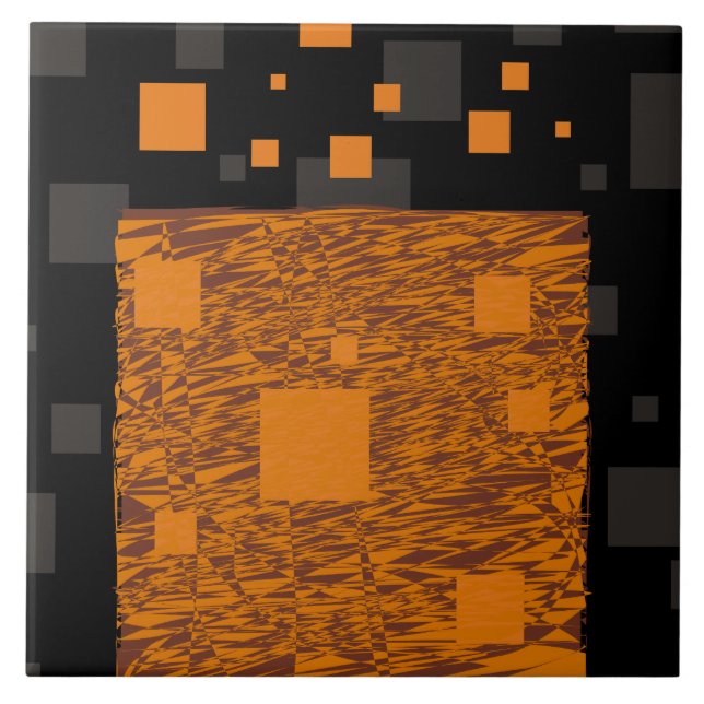 Azulejo caja negra de Halloween abstracta de alerta de nar (Frente)