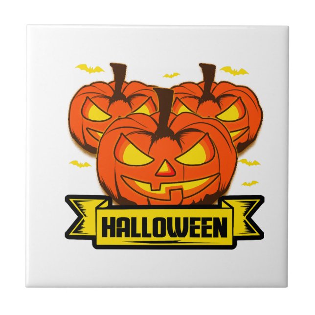 Azulejo Calabaza de Halloween (Frente)