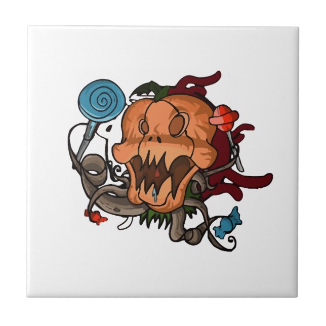 Azulejo Calabaza de Halloween                        (Frente)