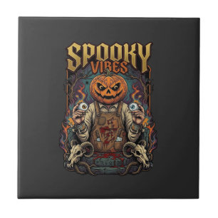 Azulejo Calabaza de Halloween de Vires espeluznantes soste