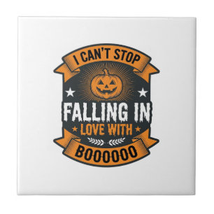 Azulejo Calabaza de Halloween que se enamora camiseta vint