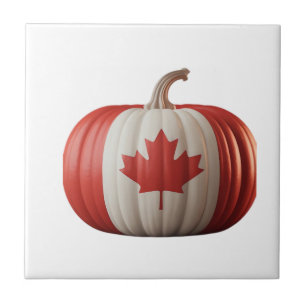 Azulejo Calabaza de hoja de arce de bandera canadiense Acc