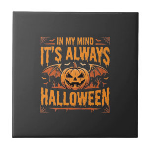 Azulejo Calabaza de murciélago de Halloween siempre Diseño