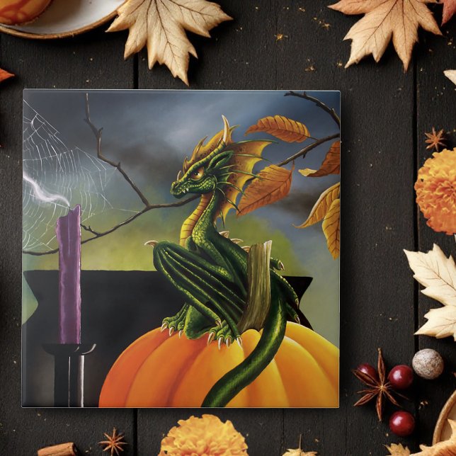 Azulejo Calabaza Dragon Cauldron Halloween (Subido por el creador)