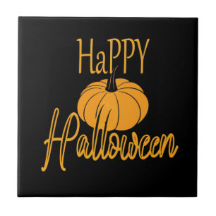 Azulejo Calabaza feliz de Halloween