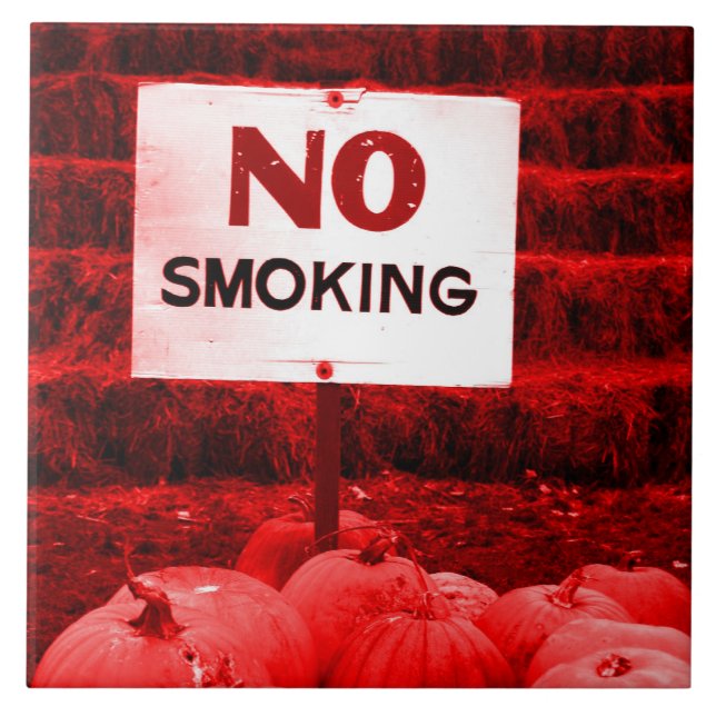 Azulejo Calabazas no fumadoras - rojo (Frente)