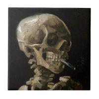 Calavera con arte Vicente van Gogh