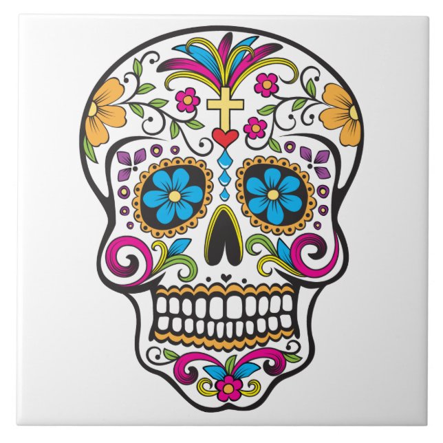 Azulejo Calavera de Azúcar (Frente)