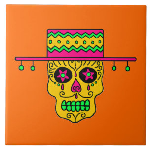 Azulejo Calavera de azúcar gaucho