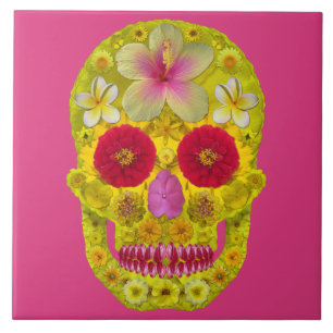 Azulejo Calavera de Flor 8