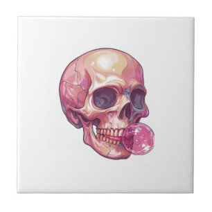 Azulejo Calavera de problema de burbujas � Esqueleto de ch