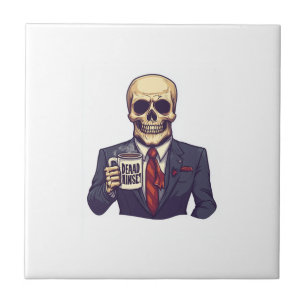 Azulejo Calavera muerta por dentro � Esqueleto divertido d