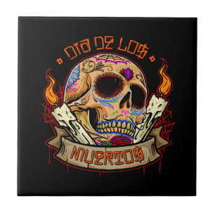 Azulejo Calavera vectorial de los muertos
