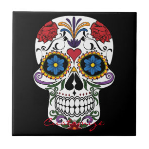 Azulejo Calaveras humanas decoradas Thunder_Cove
