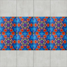 Azulejo Caleidoscopio de pintura al óleo multicolor