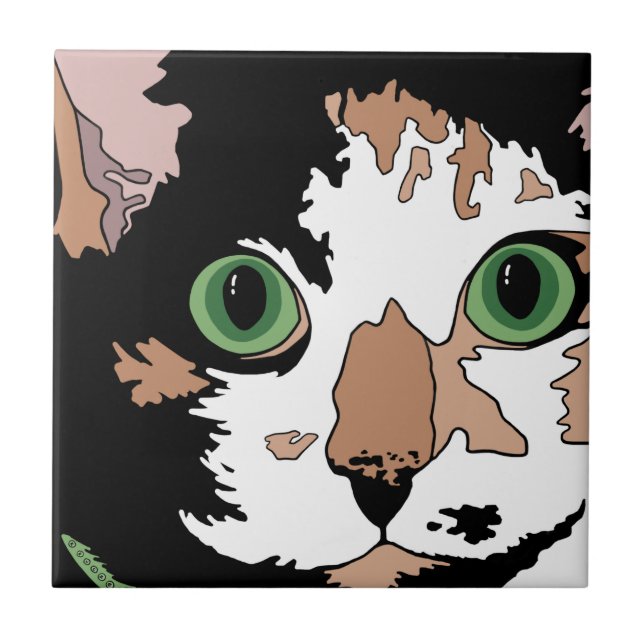 Azulejo Calico Cat (Frente)