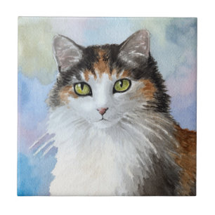 Azulejo Calico Cat 572 azul caja de regalo grande