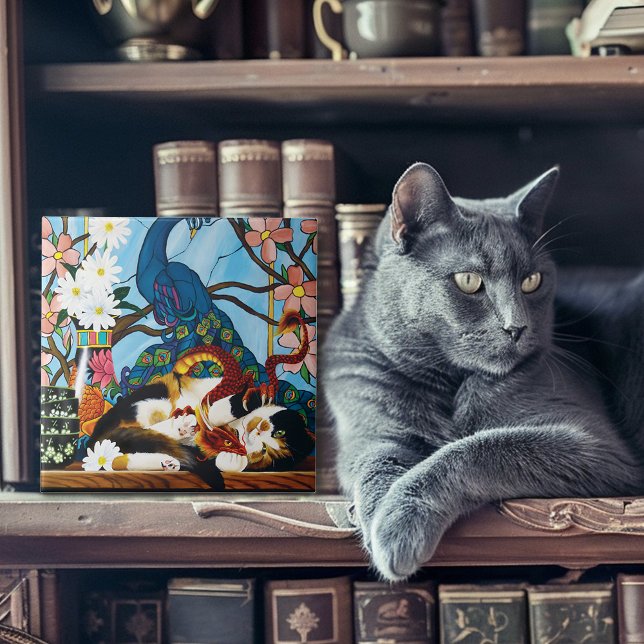 Azulejo Calico Cat Dragon Red (Subido por el creador)