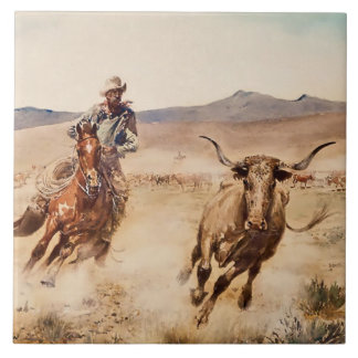 Azulejo "California Vaquero" por Edward Borein