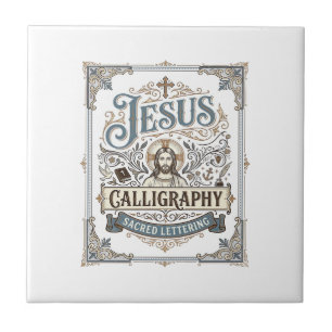 Azulejo Caligrafía de Jesús Letra Sagrada Caligrafía de Je