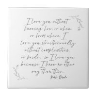 Caligrafía de poesía botánica romántica