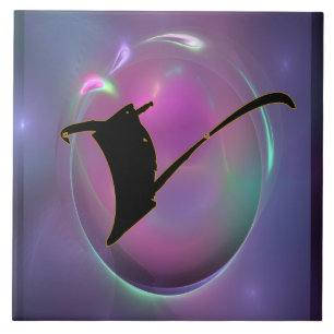 Azulejo Caligráfico V Mosaico Cerámico Monográfico Inicial