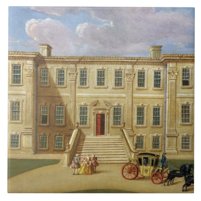 Azulejo Calke Pasillo, Derbyshire, Seat de sir Henry Harp (Frente)