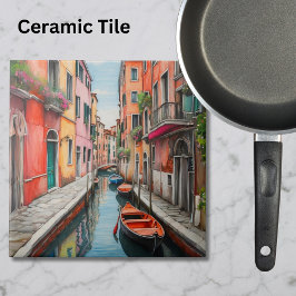 Azulejo Calle acuarela de Venecia